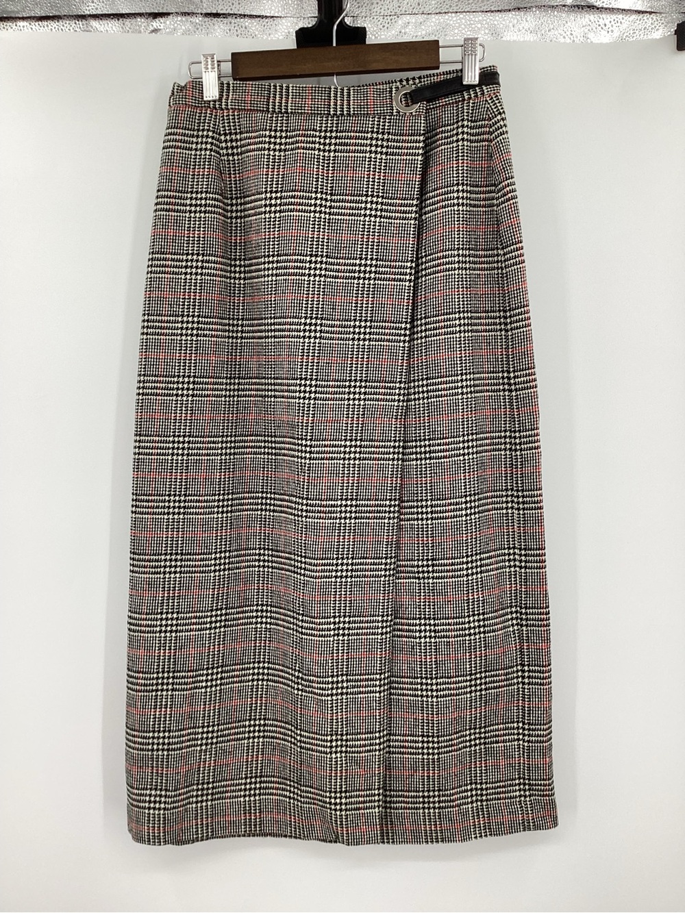 Evan Picone Plaid Wrap Maxi Skirt